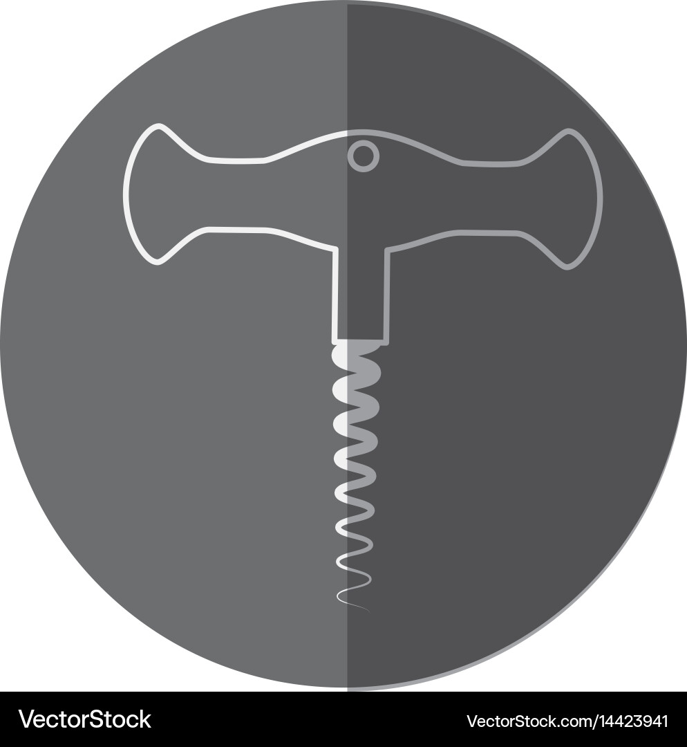 Wine corkscrew isolated Royalty Free Vector Image