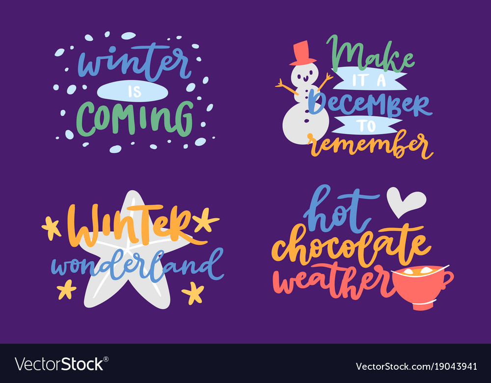 Winter hello logo badge text Buchstaben