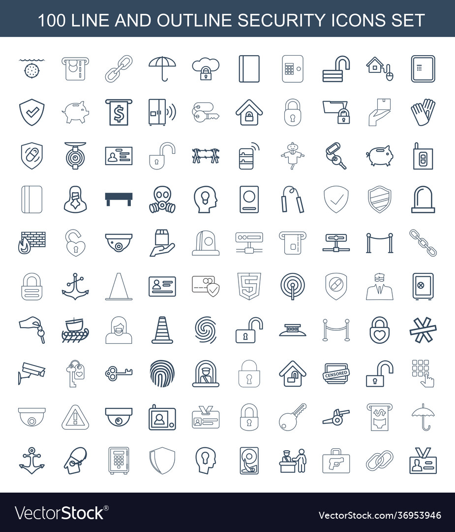 100 security icons