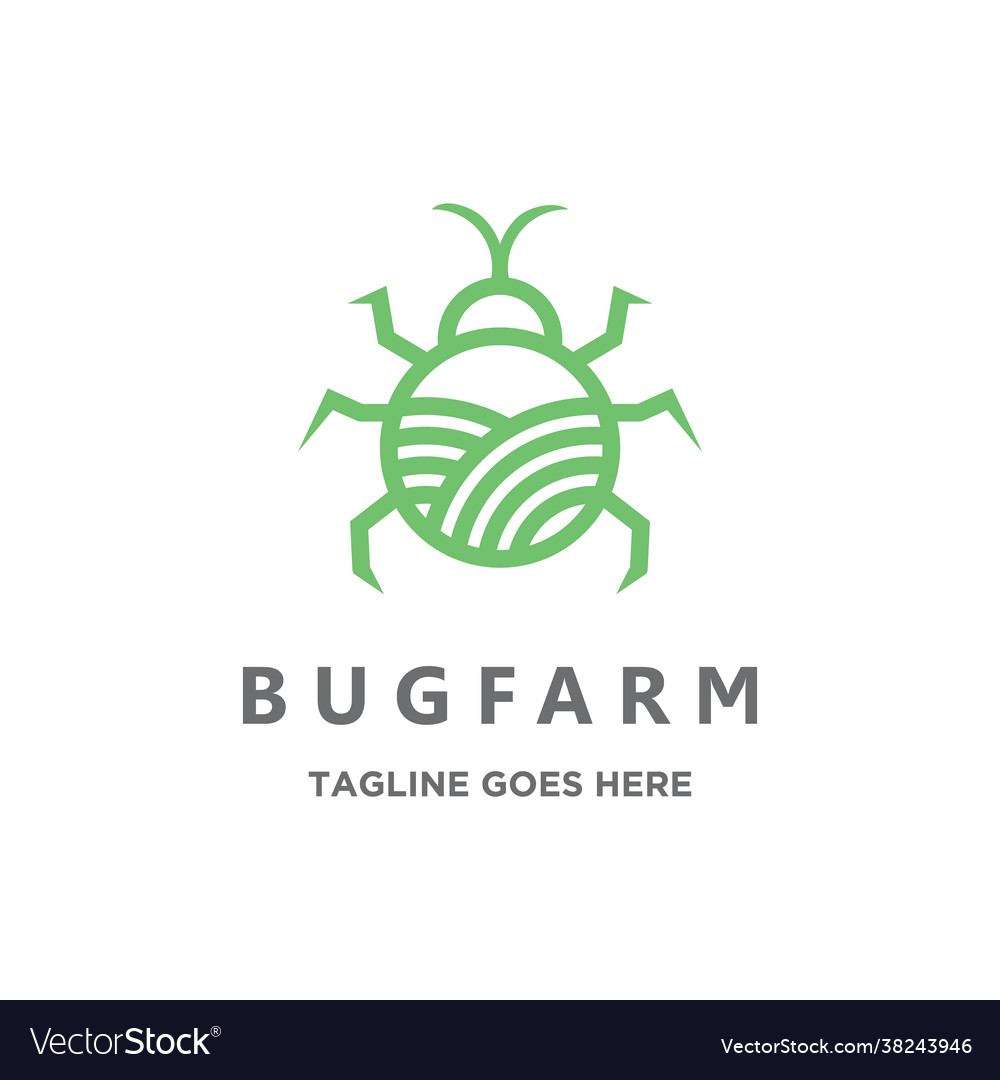 Bug farm logo Royalty Free Vector Image - VectorStock