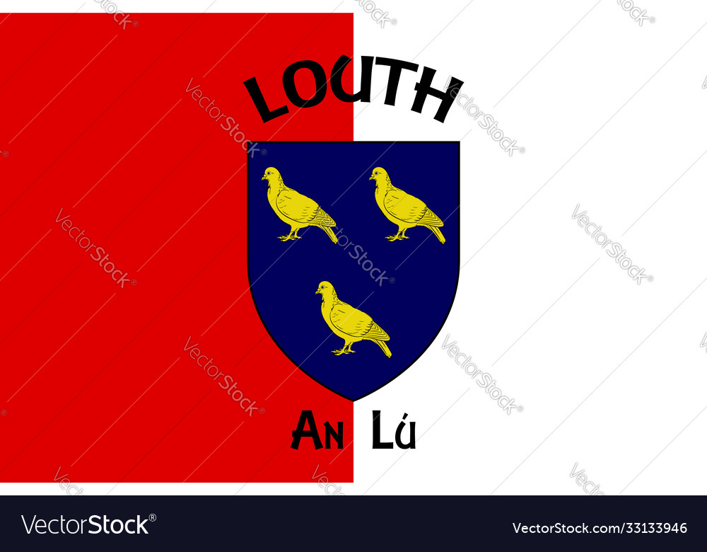 Flag county louth in ireland Royalty Free Vector Image