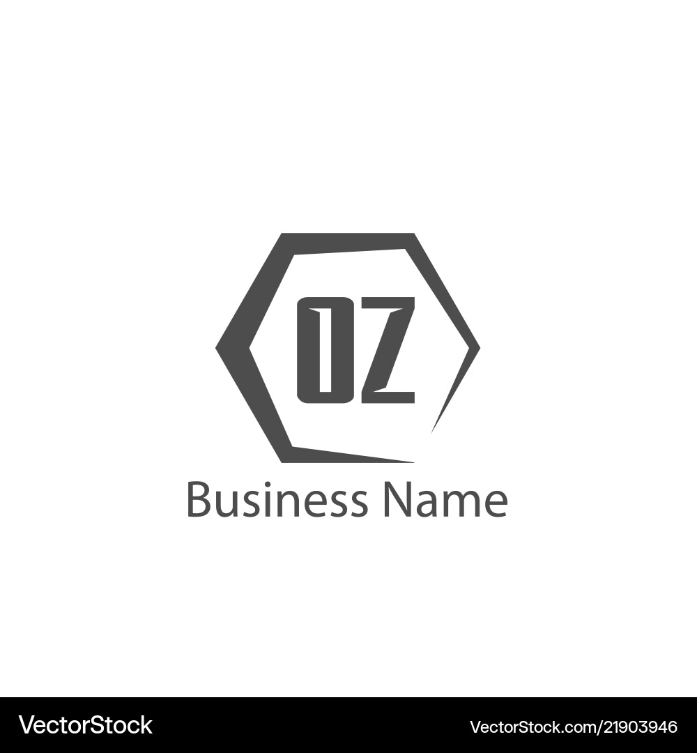 Initial letter oz logo template design Royalty Free Vector
