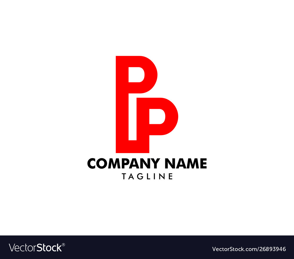 Initial letter pp logo icon design template