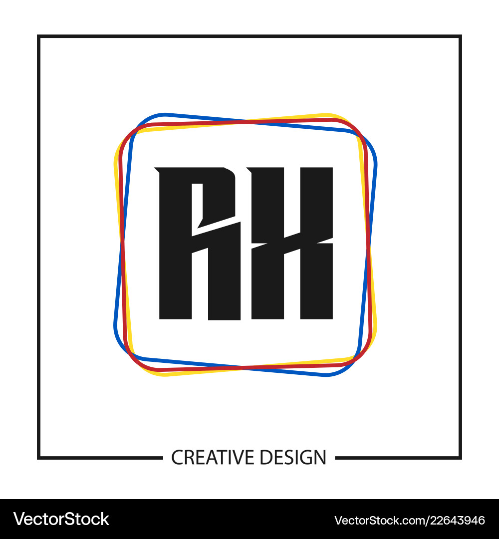 Initial letter rx logo template design Royalty Free Vector