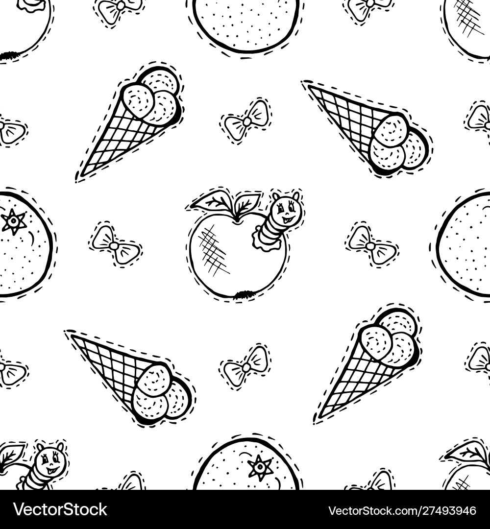 Kids cartoon seamless pattern textiles Royalty Free Vector
