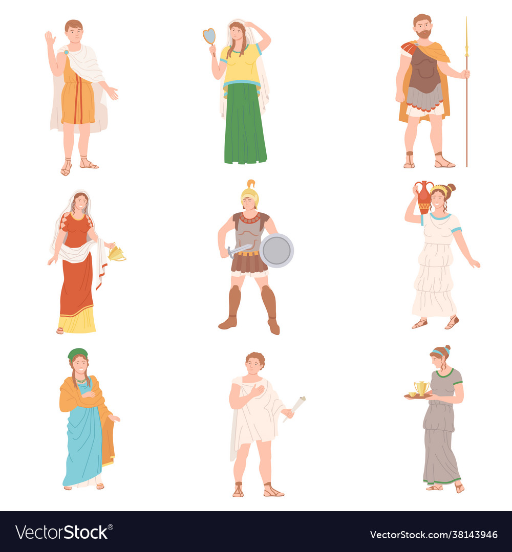 Roman people characters as cultural ethnicity from