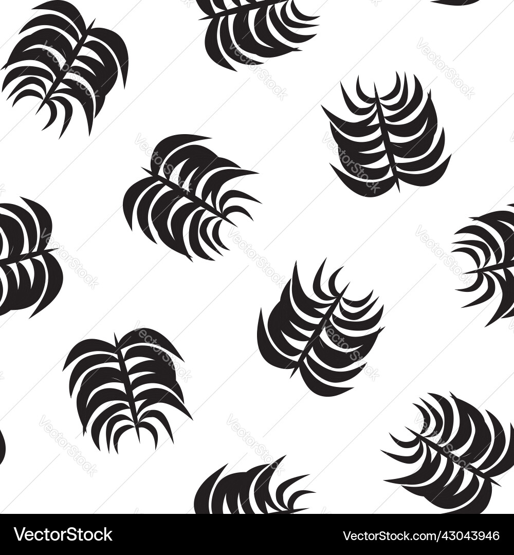Tropical leaf seamless pattern design Royalty Free Vector