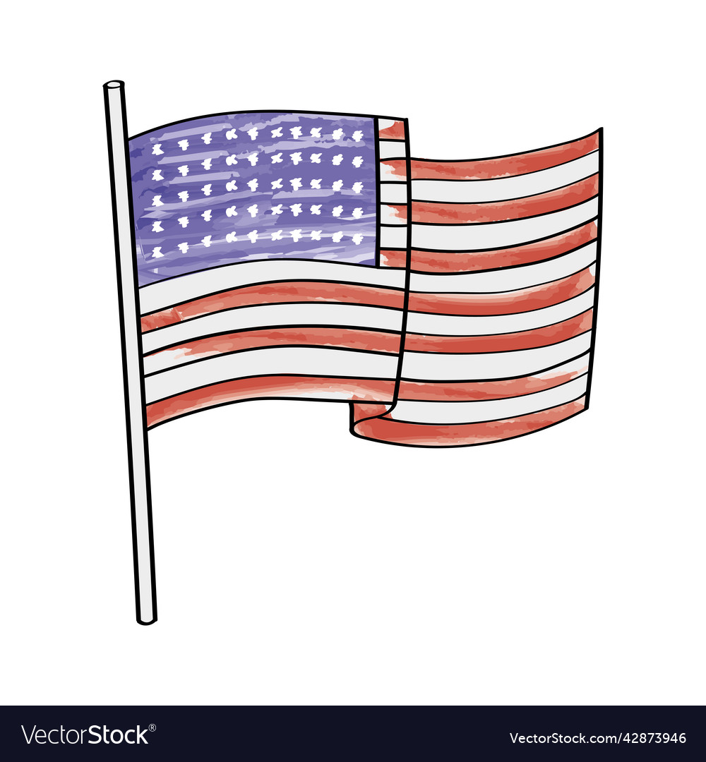 Usa Flag Waving Royalty Free Vector Image Vectorstock Usa Flag Waving Royalty Free Vector Image Vectorstock