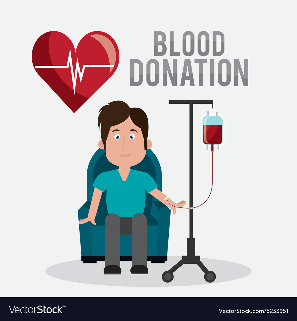 Blood donation design Royalty Free Vector Image