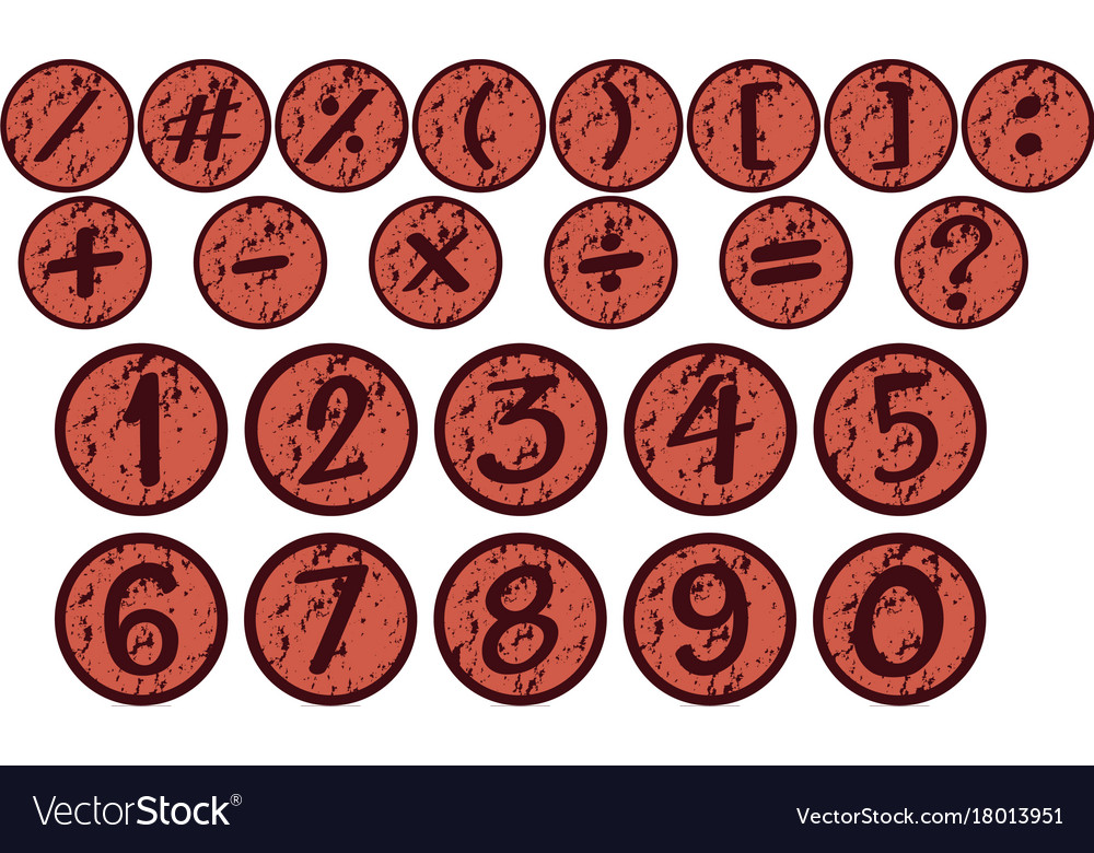 One two three four - badges with numbers Vector Image