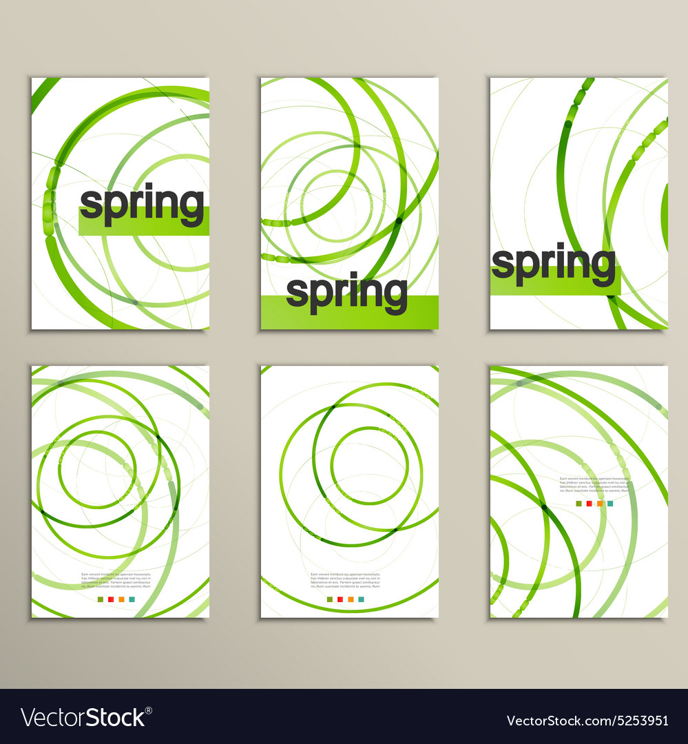 Six pattern with abstract circle brochures