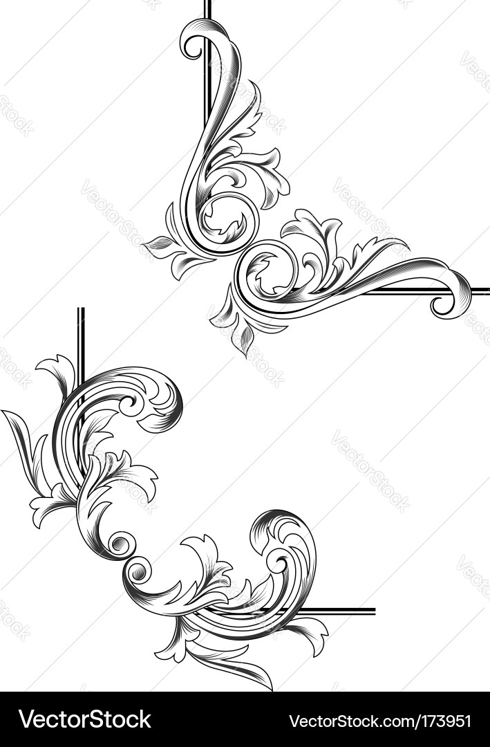 Swirl elements Royalty Free Vector Image - VectorStock