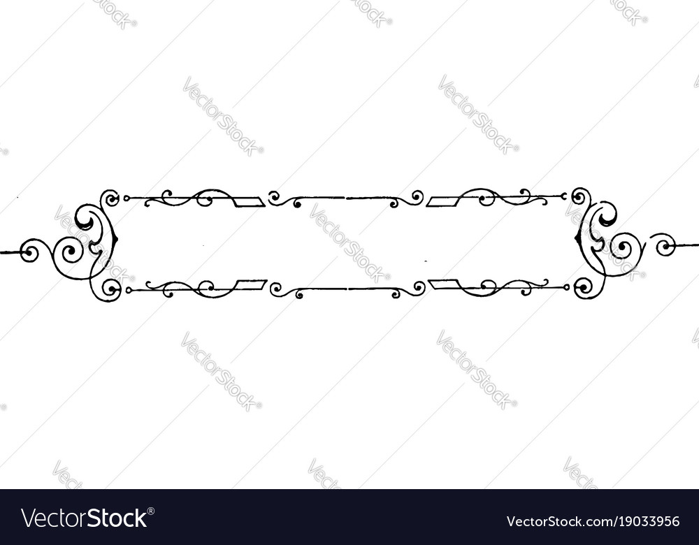 Download Filigree banner have a simple and designer border Vector Image