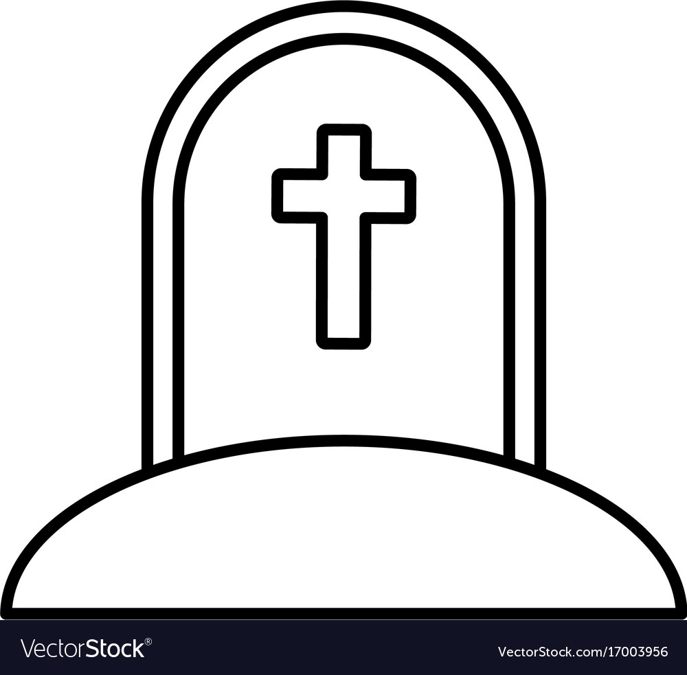 Gravestone icon image Royalty Free Vector Image