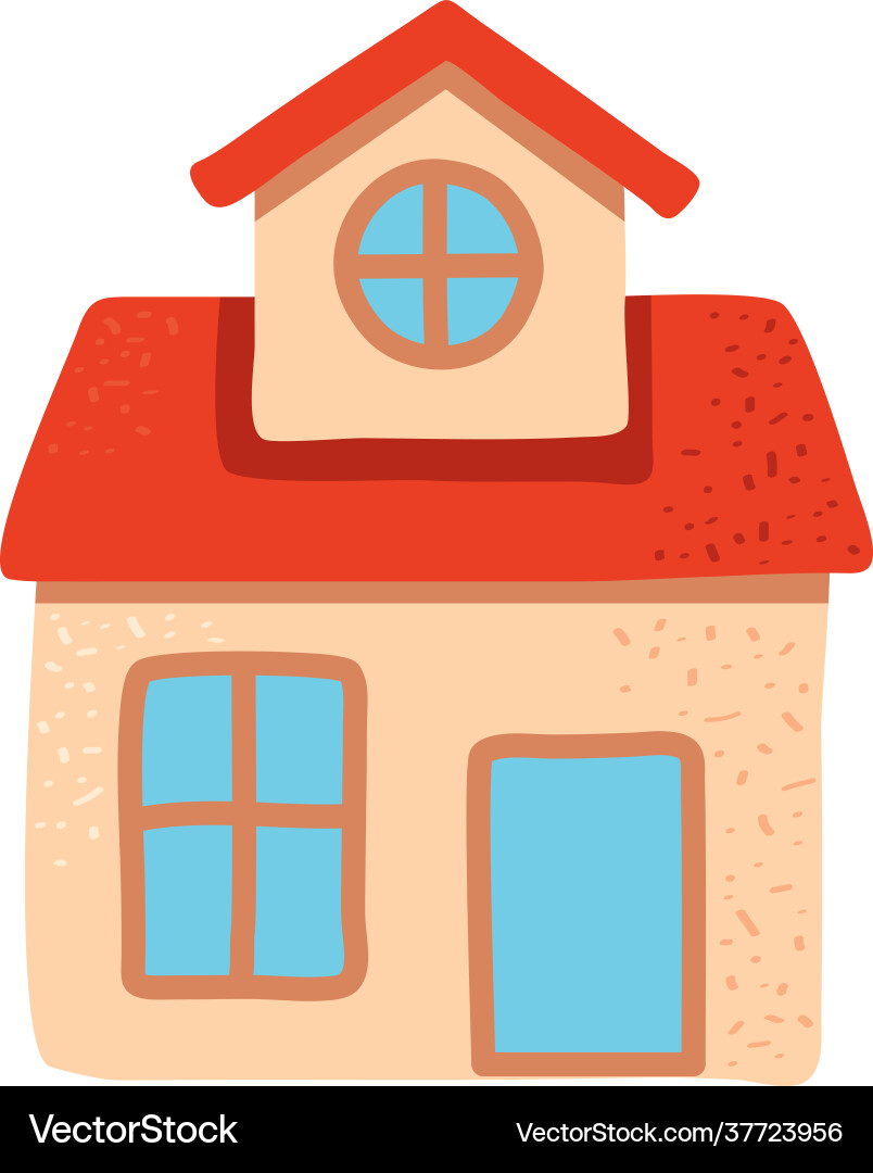 House front facade Royalty Free Vector Image - VectorStock