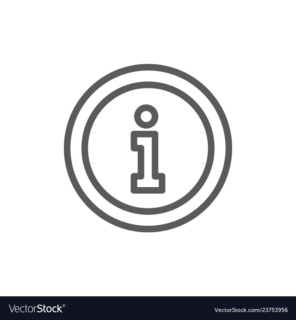 Information service help sign line icon