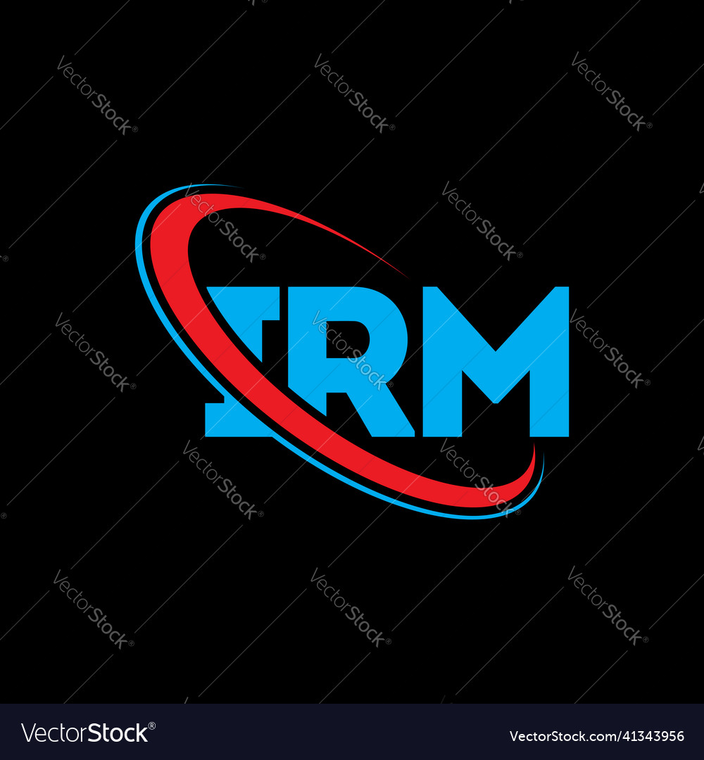 Irm logo letter design Royalty Free Vector Image