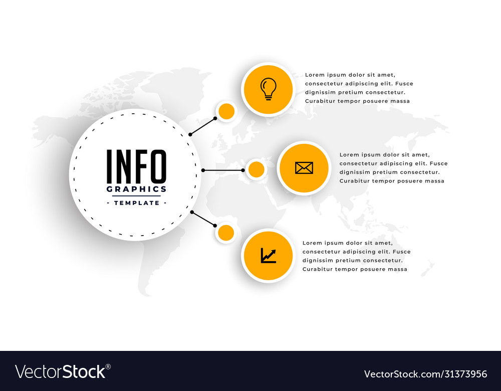 Modern infographic template with three steps