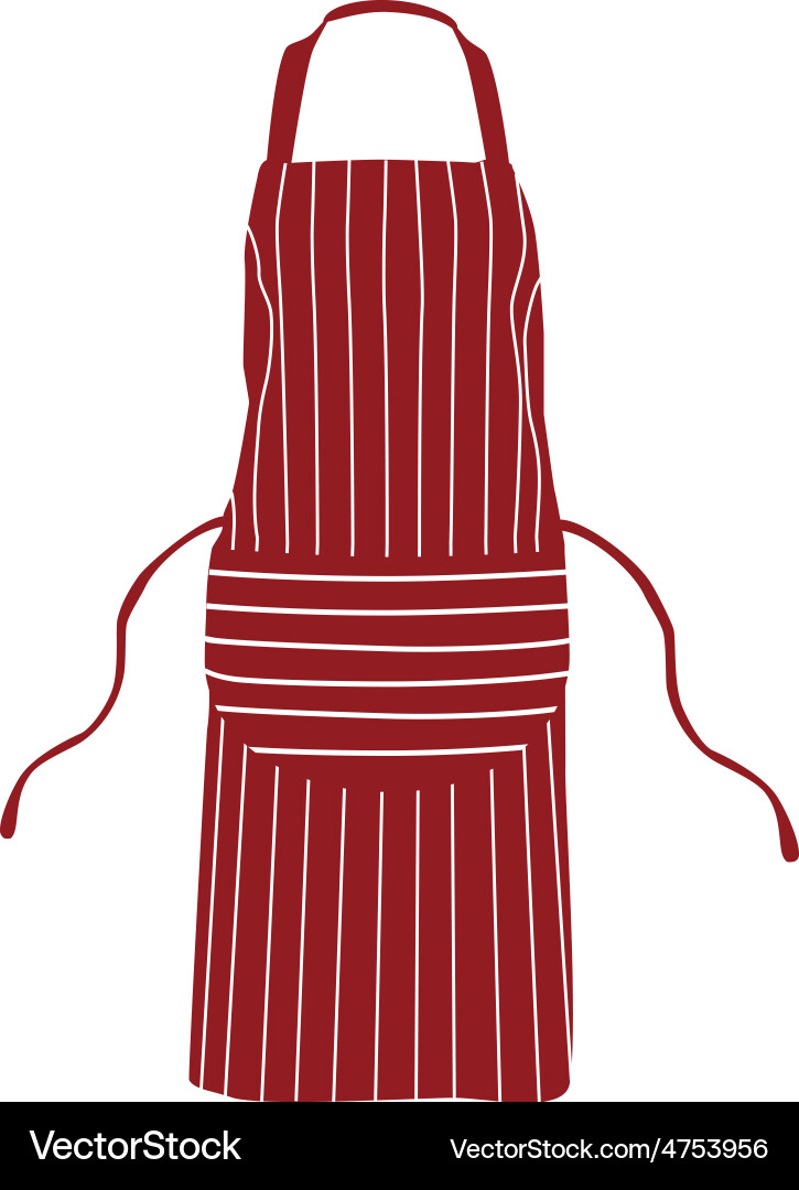 Red striped apron Royalty Free Vector Image - VectorStock