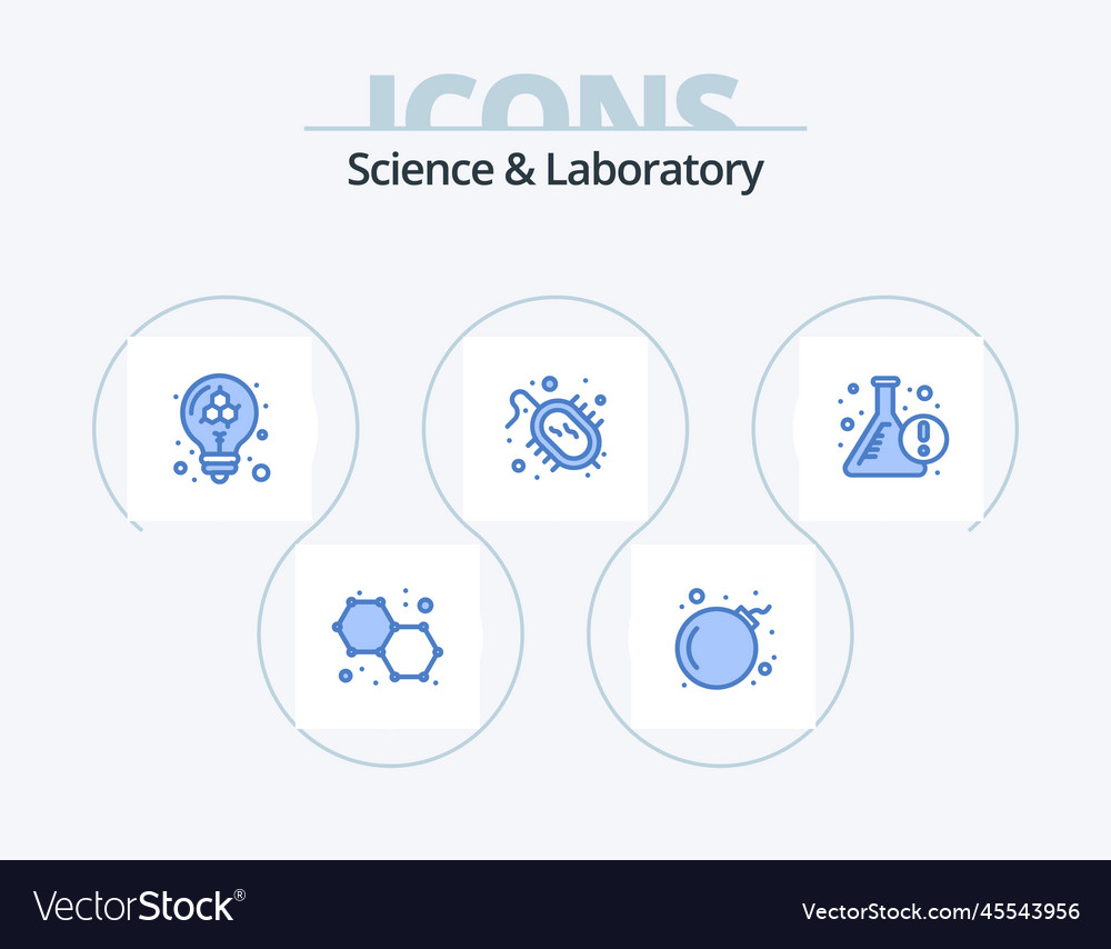 Science blue icon pack 5 design info