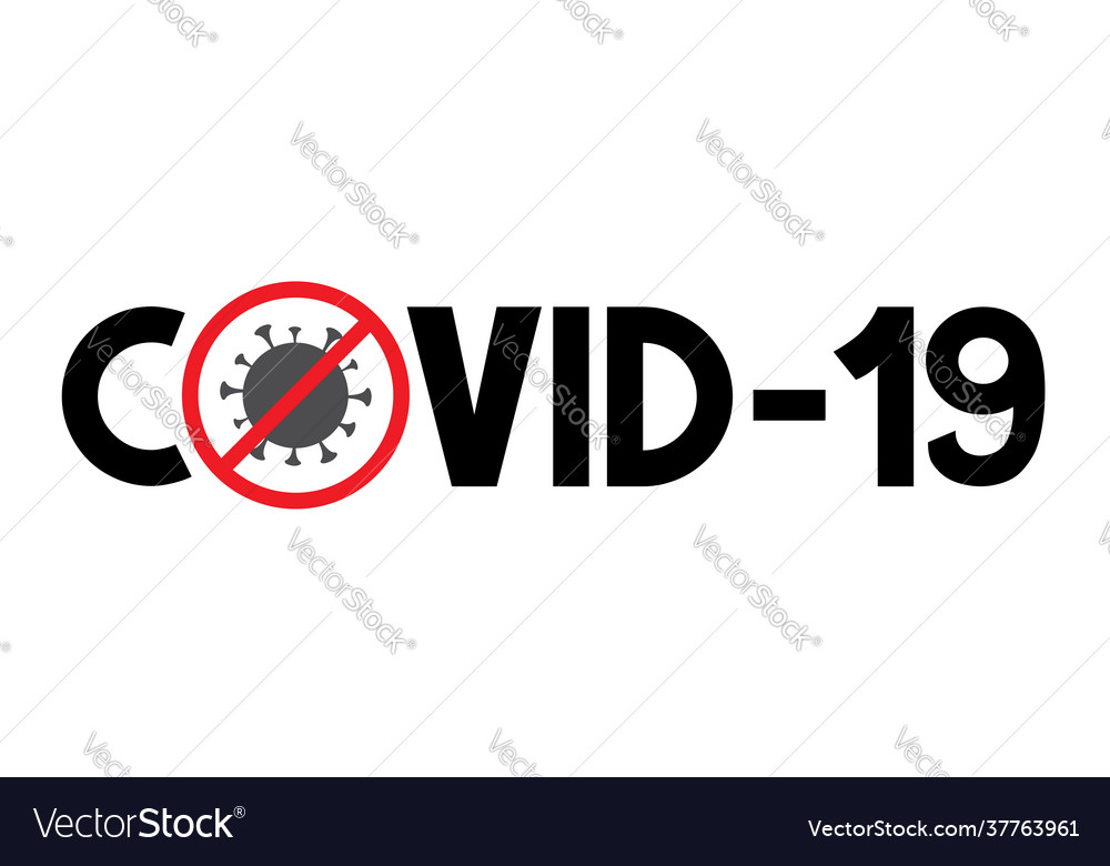 Covid19-19 sars-cov-2 virus typographical concept Vector Image