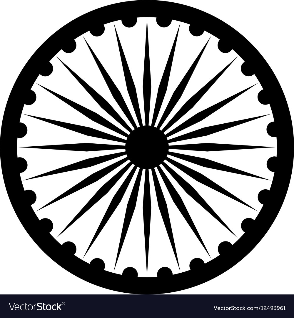 Dharmacakra dharma wheel Royalty Free Vector Image