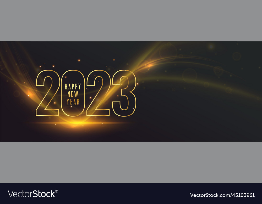 Elegant new year 2023 celebration banner Vector Image