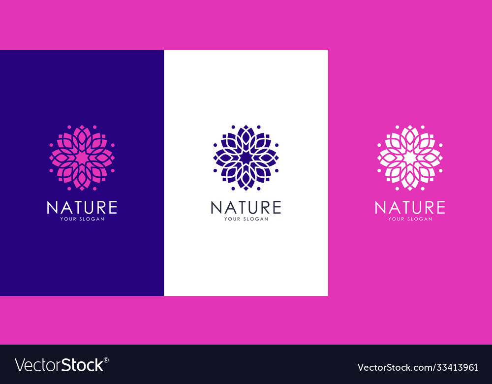 Nature flower logo premium