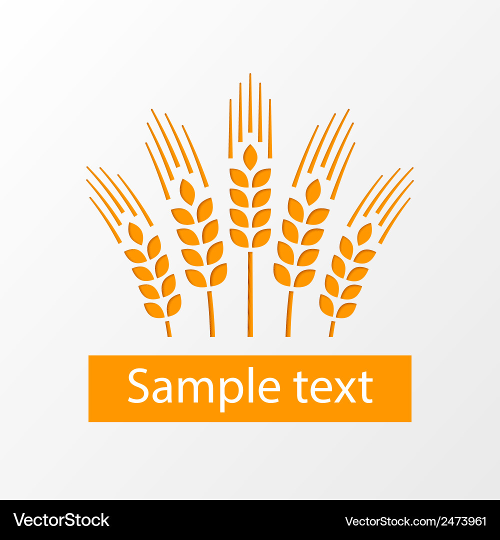 Wheat ears emblem eps10 Royalty Free Vector Image