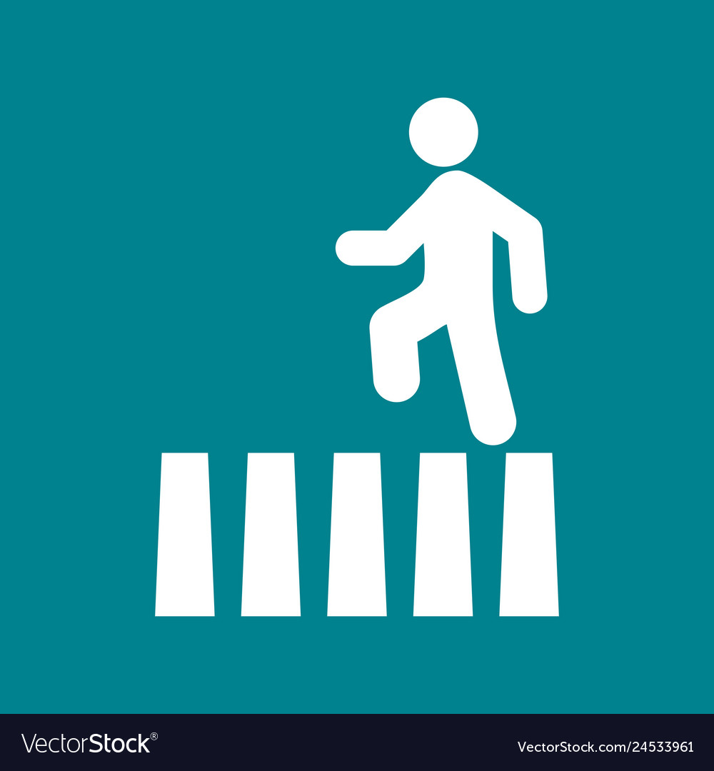 Zebra crossing icon Royalty Free Vector Image VectorStock