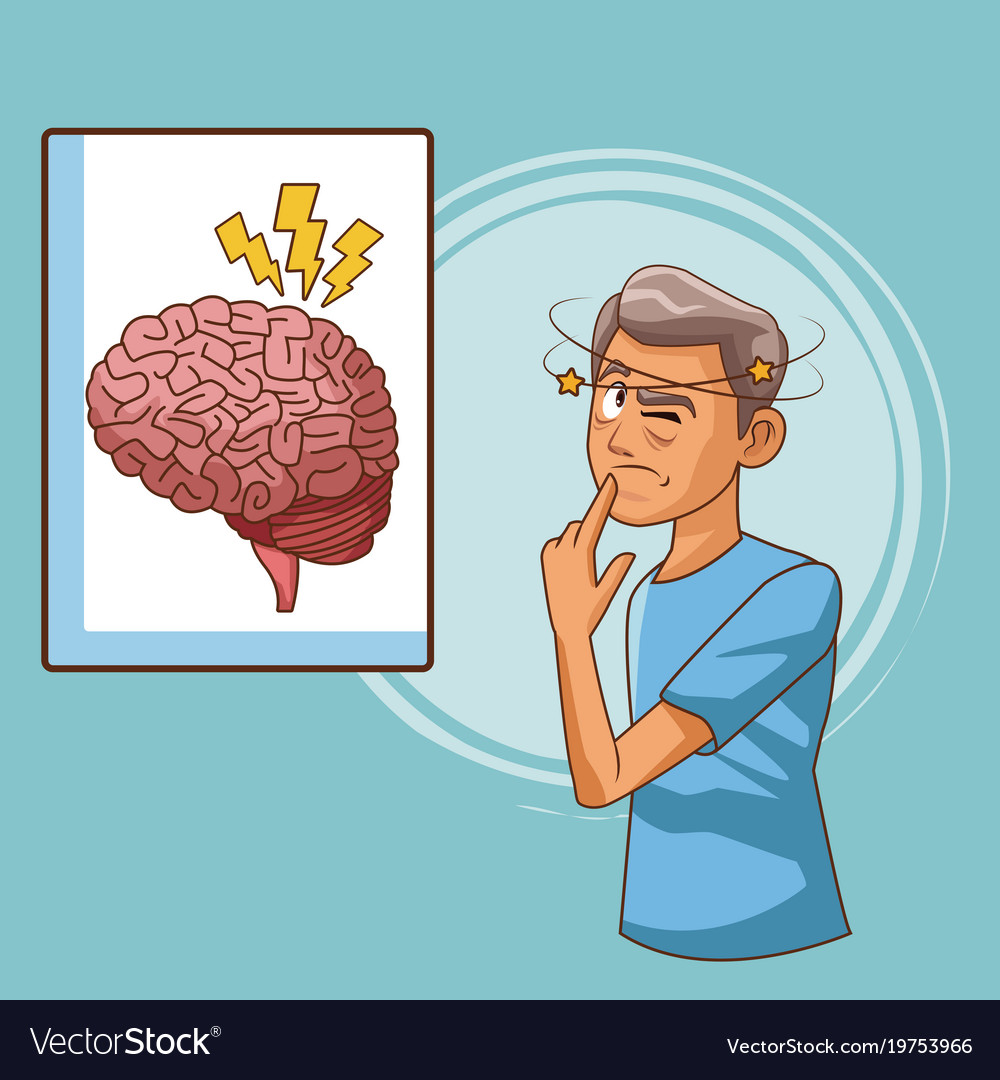 Parkinsons disease cartoon Royalty Free Vector Image