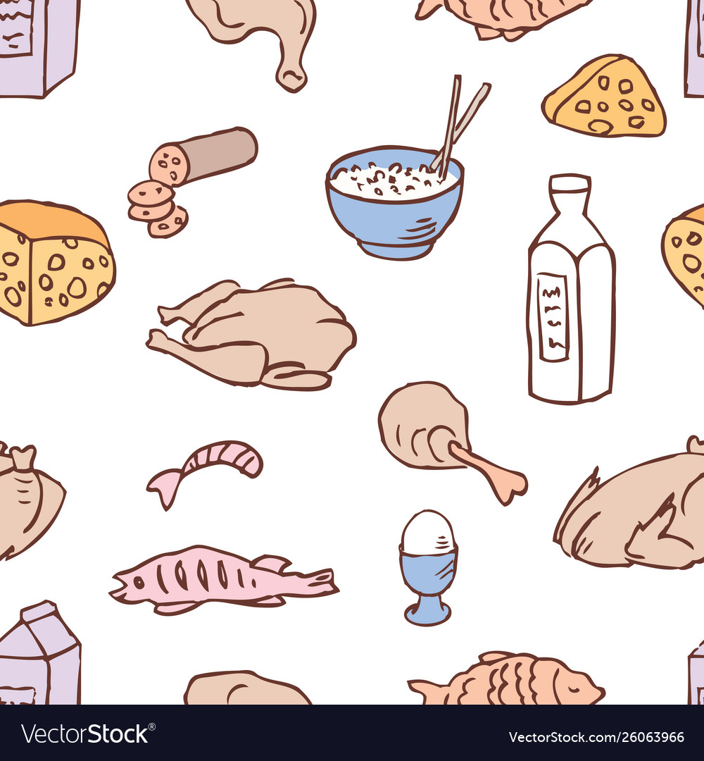 Pattern milk and meats products