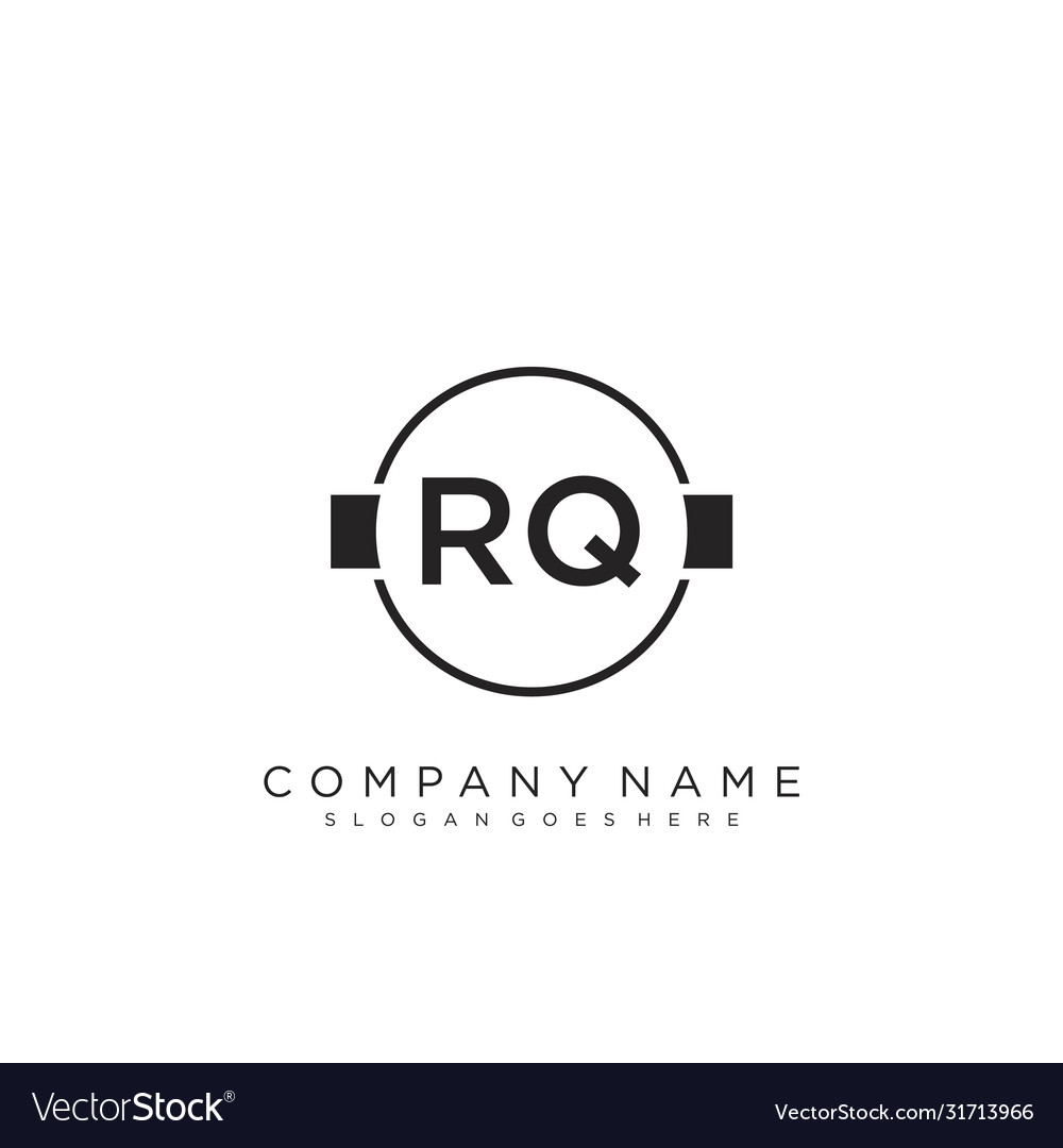 Rq initial handwriting logo design