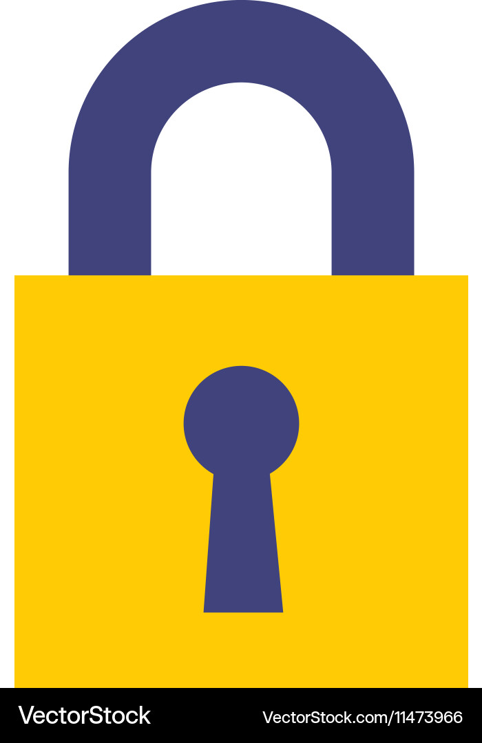 Safe secure padlock isolated icon Royalty Free Vector Image