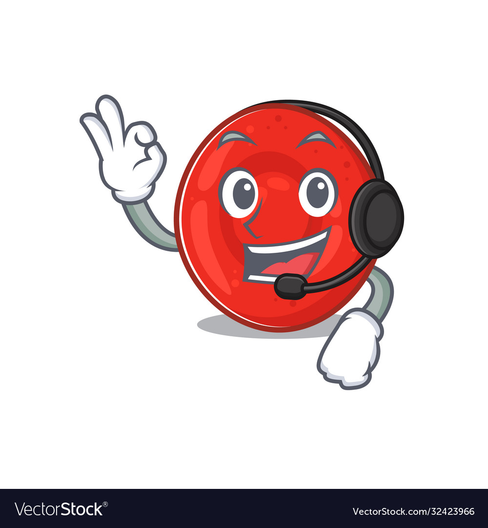 Smiley erythrocyte cell cartoon character design