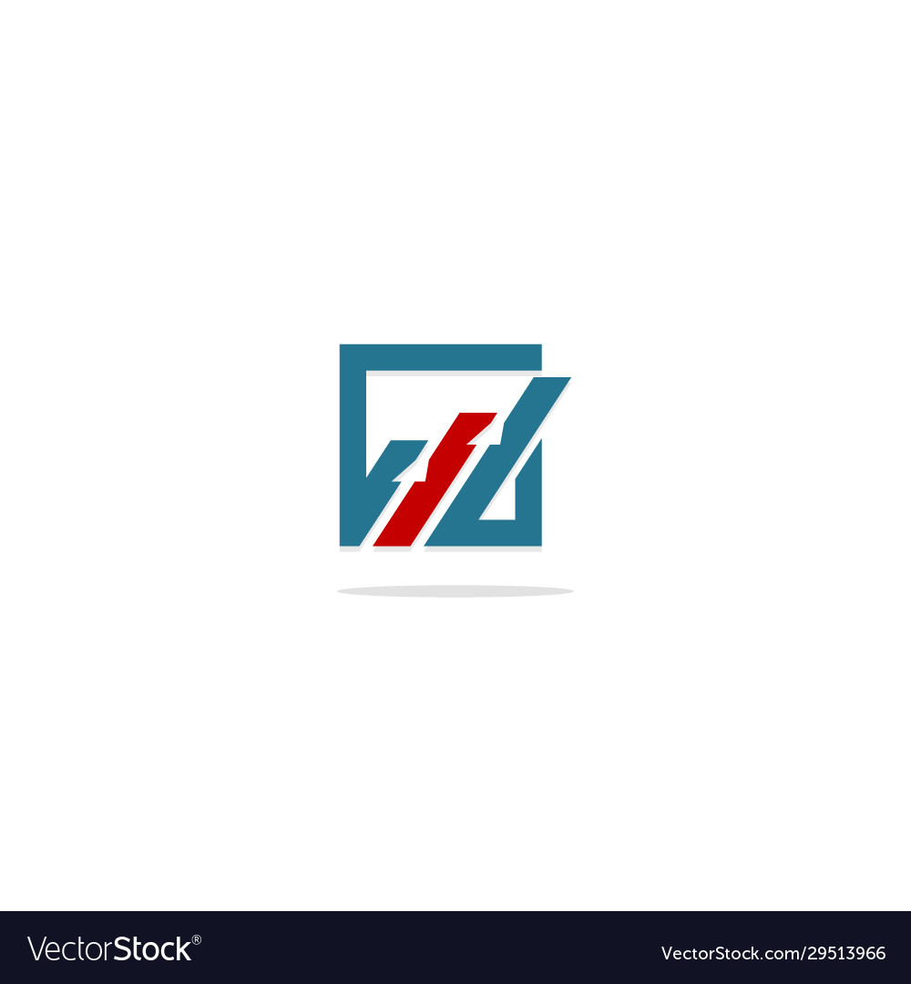 Square business arrow progress logo