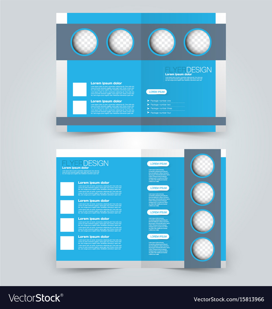 two page fold brochure template design royalty free vector