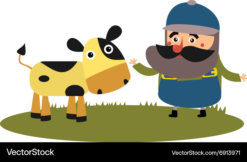 Best flat farmer Royalty Free Vector Image - VectorStock