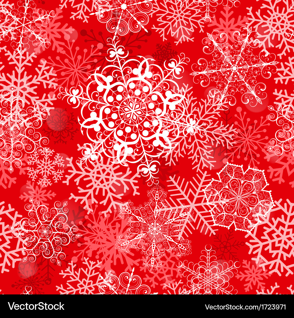 Christmas seamless pattern with snowflakes Vector Image