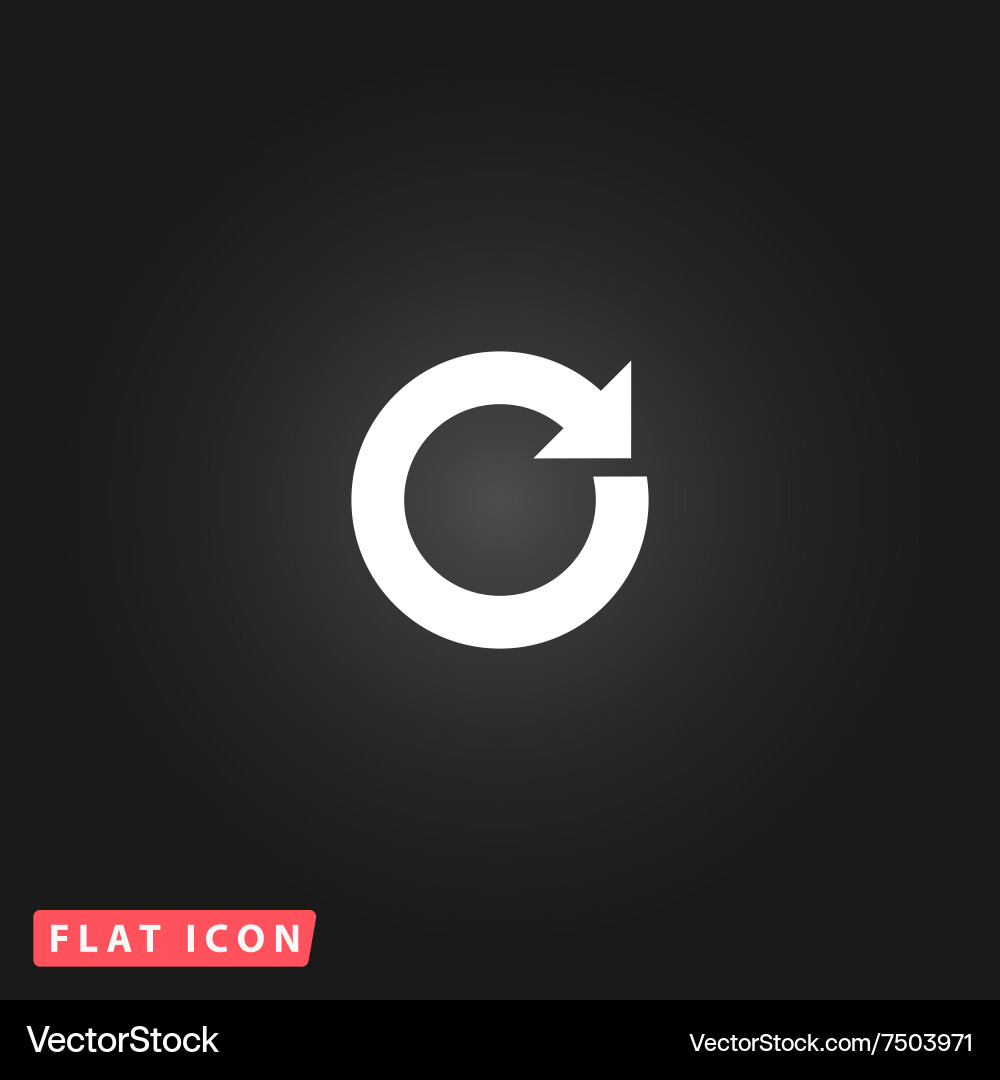 Circular arrow flat icon Royalty Free Vector Image