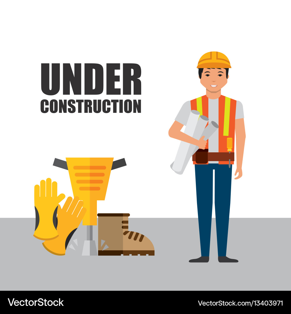 Construction professional avatar character Vector Image