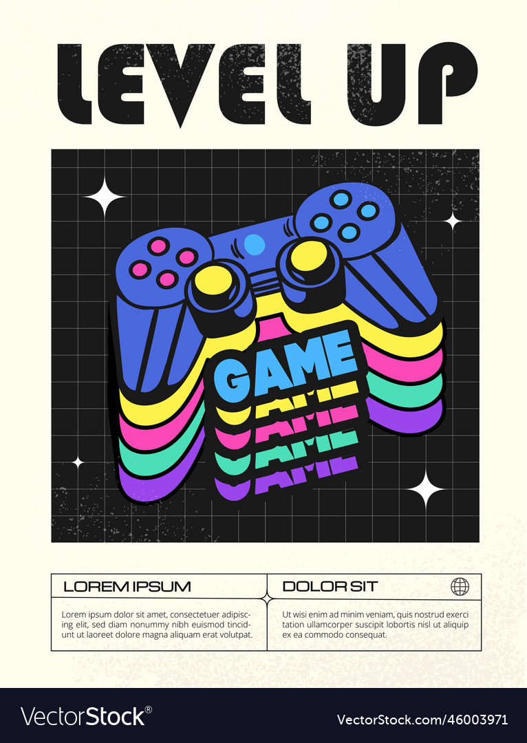 Game poster concept Royalty Free Vector Image - VectorStock