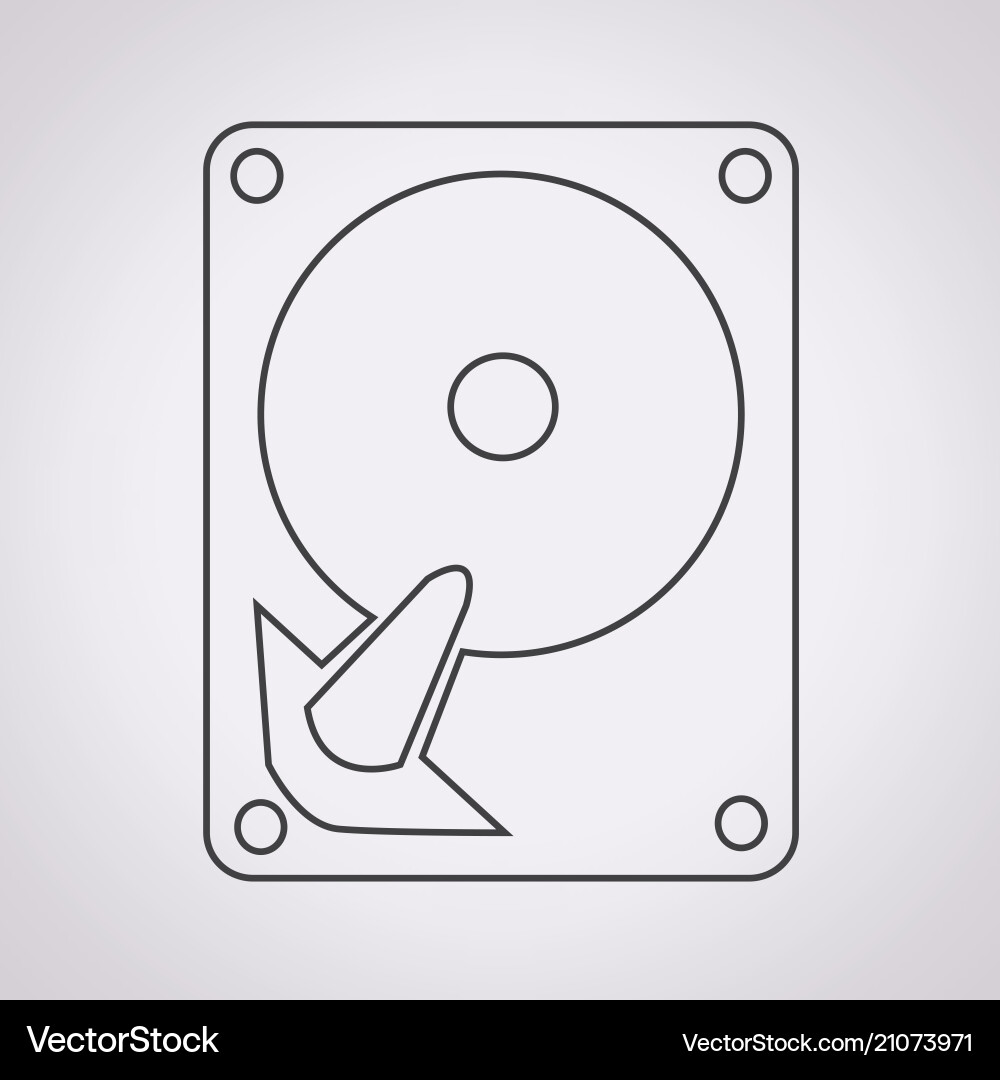 Hard disc icon Royalty Free Vector Image - VectorStock