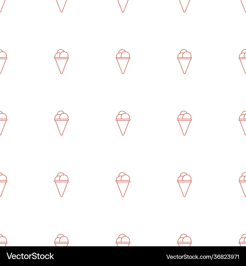 Ice cream icon pattern seamless white background Vector Image