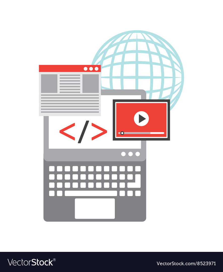 Programming language design Royalty Free Vector Image