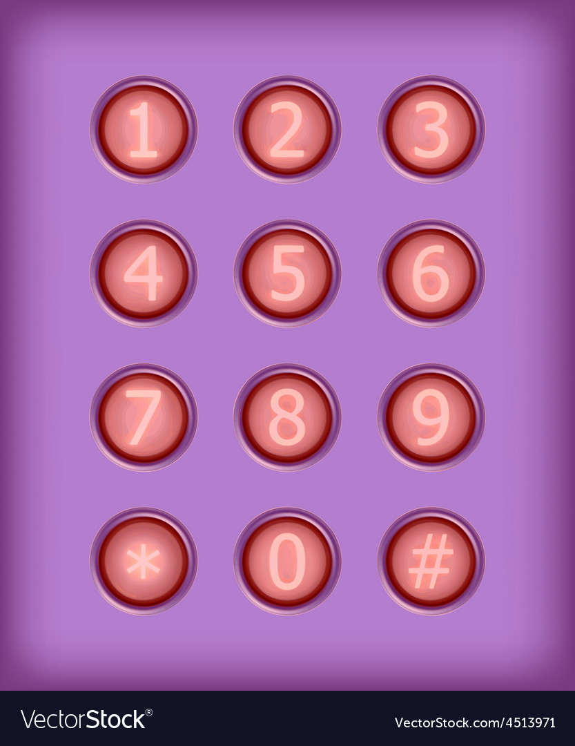 Set of buttons with number Royalty Free Vector Image