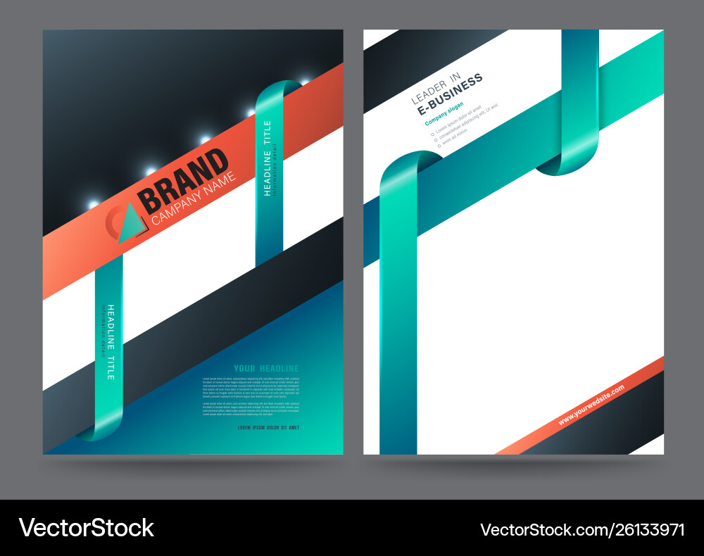 Template annual report Royalty Free Vector Image