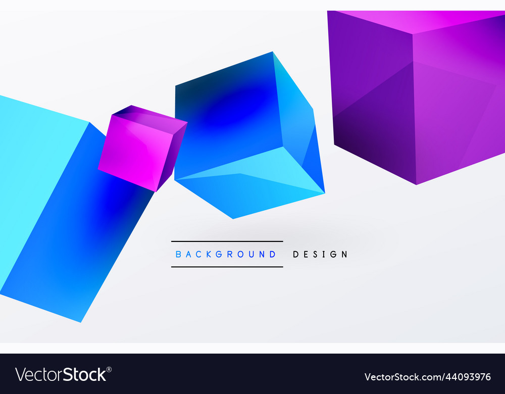 3d cubes abstract background composition