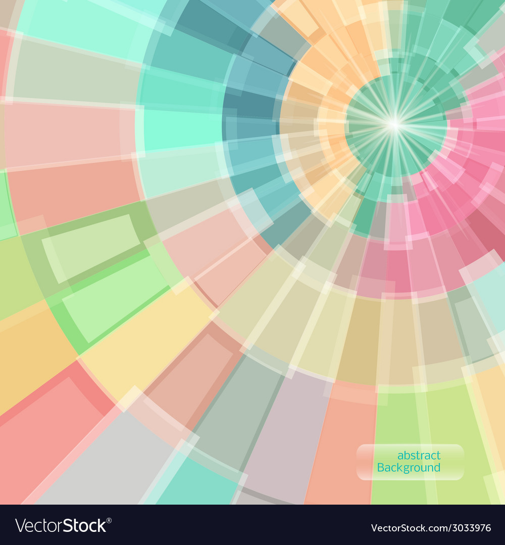 Abstract multicolor circle tunnel