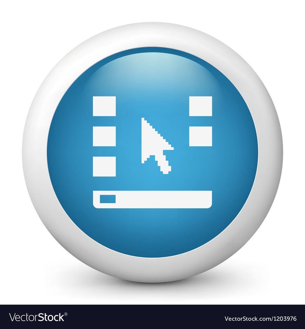 Blue glossy icon Royalty Free Vector Image - VectorStock